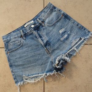 PacSun Vintage High Rise Cut Off Frayed Denim Jean Shorts - Size 27